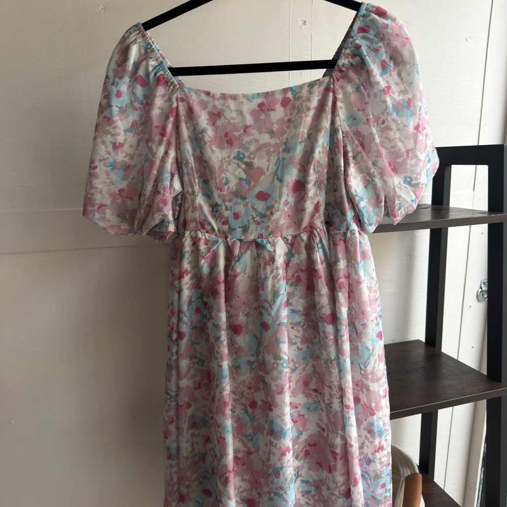 Floral Puff Sleeve Dress